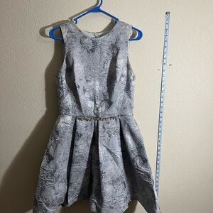 Elegant Gray Sleeveless Prom Dress